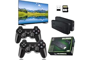 FAFAAWFF Retro Game Stick - Revisit Classic Games with Built-in 9 Emulators, 20,000+ Games, 4K HDMI Output, and 2.4GHz Wireless Controller for TV Plug and Play