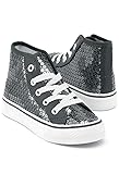 Balera Sequin High Top Dance Sneakers Gunmetal 1AM