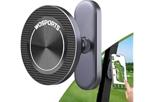 WOSPORTS Magnetic Golf Cart Phone Holder, Golf Cart Phone Mount for iPhone 16 Pro Max 15 14 13 12 Plus, Golf Cart Accessories Gifts for Men Women