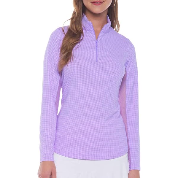 IBKUL Athleisure Wear 10870 - Camiseta De Manga Larga Con Protección Solar UPF 50+ Icefil Cooling-Fatima Print, Azul/Peri, XS