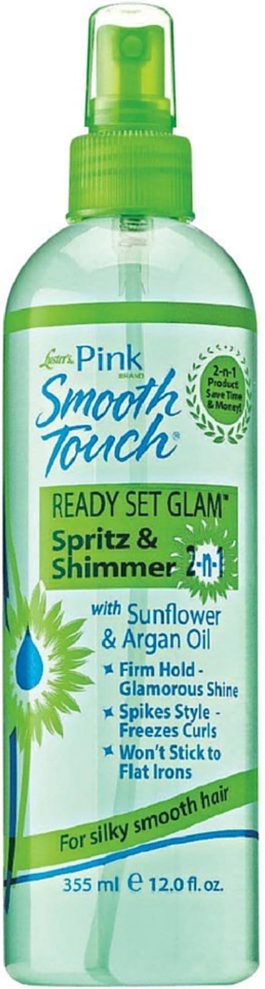 Luster's Pink Smooth Touch Ready Set Glam Spritz & Shimmer Spay 12 oz (Pack of 11)