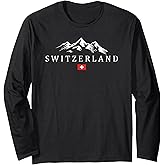 Vintage Switzerland Vacation | Switzerland Lover Long Sleeve T-Shirt