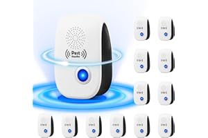12 Pack Ultrasonic Pest Repeller - LCUXOWX 2024 Upgraded Indoor Pest Repellent,Electronic Plug in Pest Control for Roach, Ant, Rodent, Mouse, Bug, Mosquito, Spider Repellent for House,Garage,Warehouse