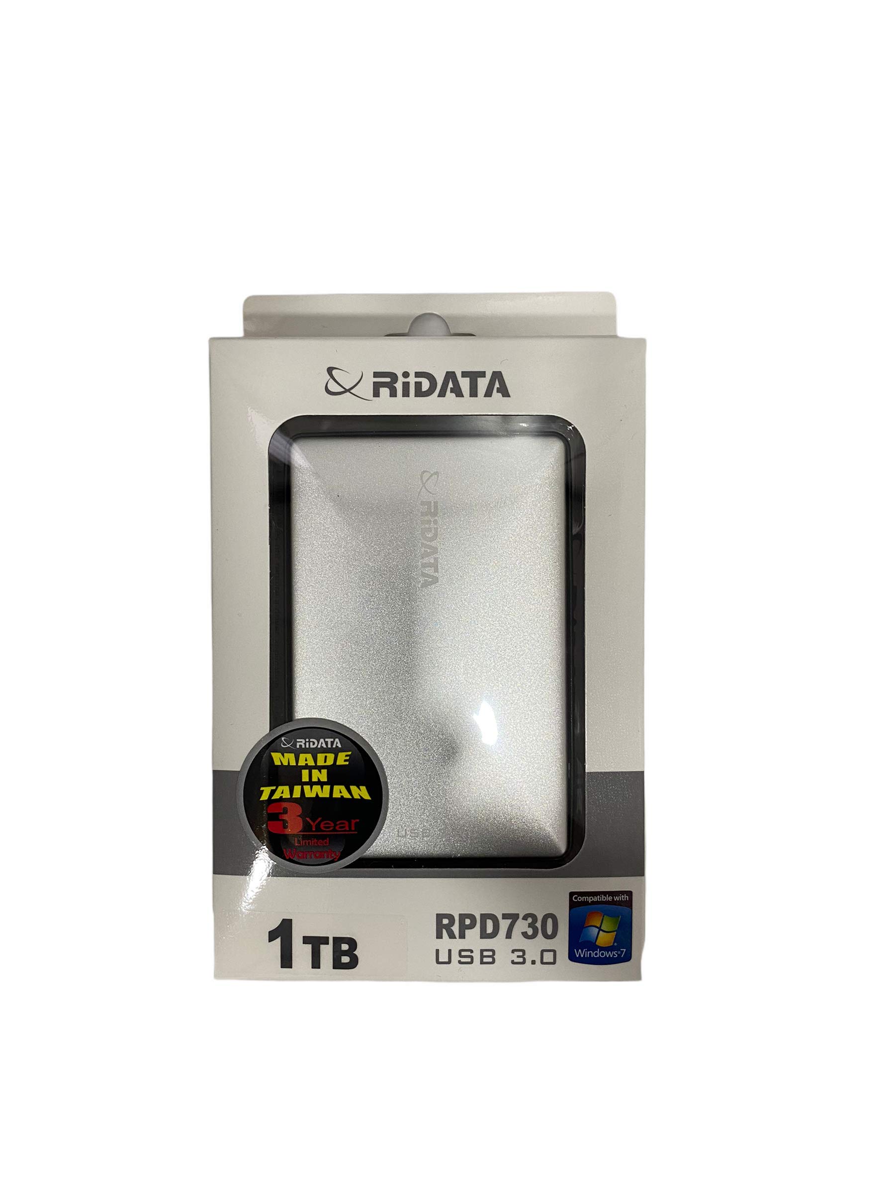 Ridata 1 TB Silver Portable Hard Disk HDD RPD730-USB By Peak Trading