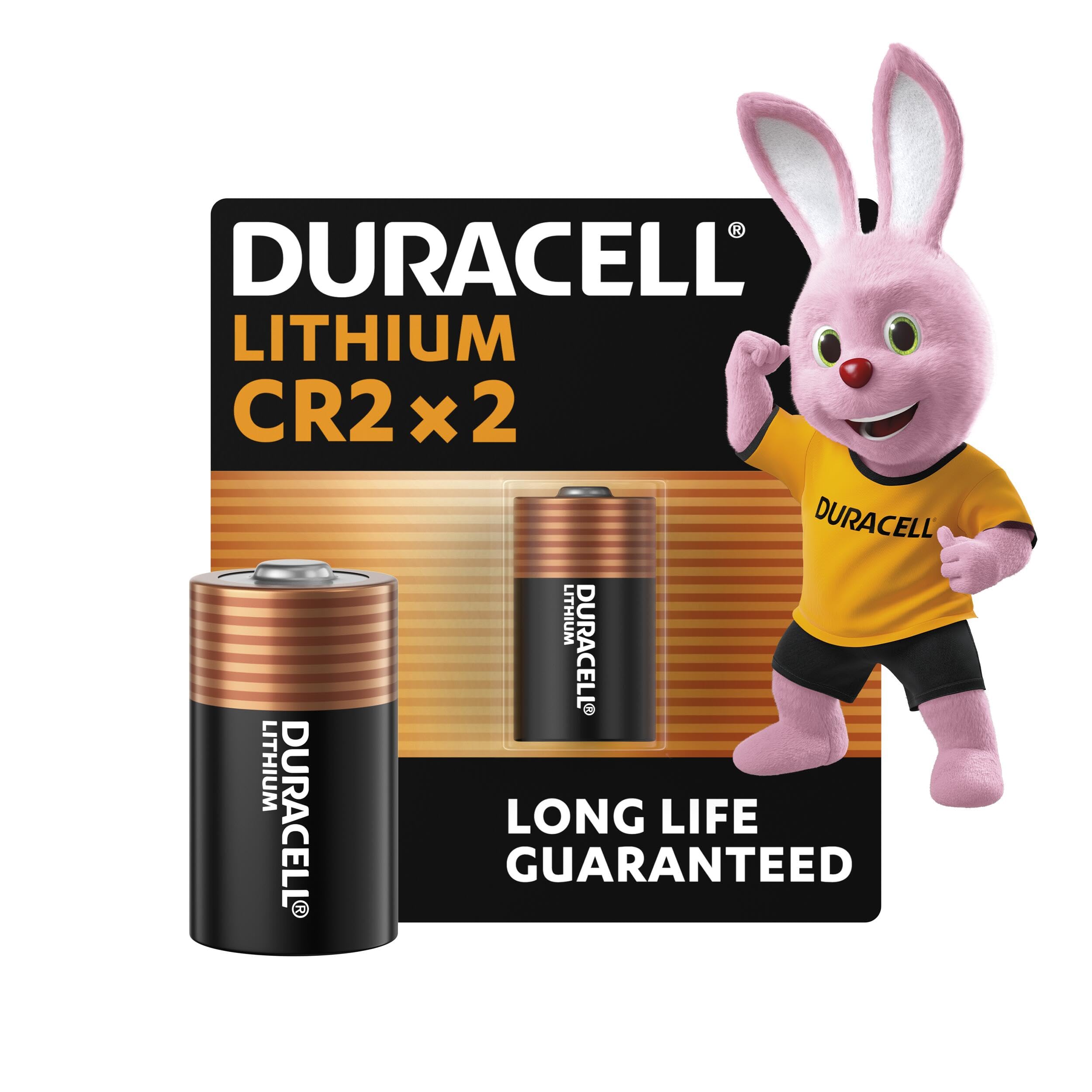 DURACELL CR2 (2 Pack) high power lithium battery 3V (CR15H270) Long life guaranteed – For use in Alarm System Motion Detectors, Digital Thermometer, LED lights, Electronics – 10 Years In-Storage