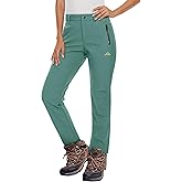 MAGCOMSEN Women's Fleece Lined Waterproof Insulated Snow Ski Pants Winter Warm Hiking Pants Outdoor Softshell