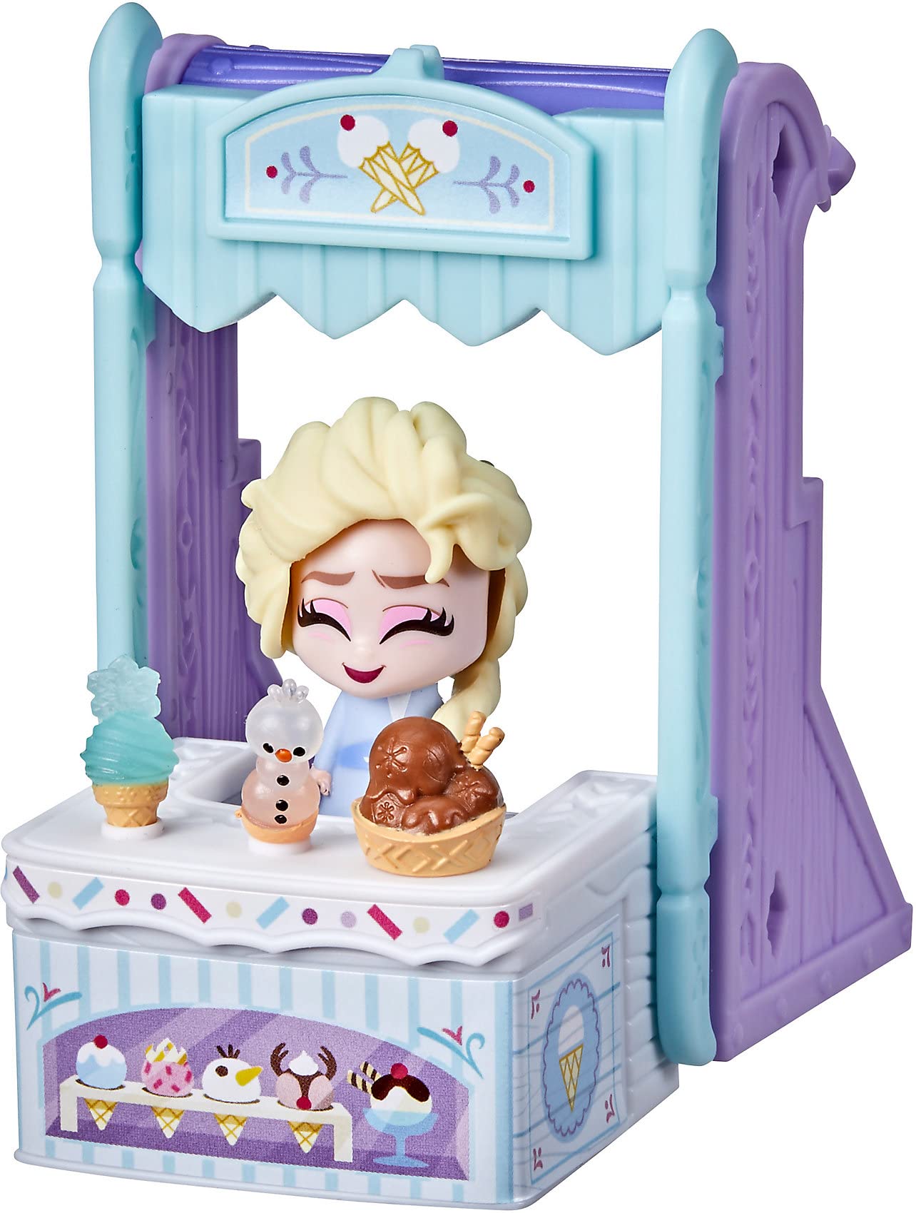 Disney Frozen 2 Twirlabouts Series 1 Elsa Sled to Shop Playset, Includes Elsa Doll and Accessories, Toy for Kids 3 and Up