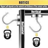 FINDMAG 3Pack Magnetic Hooks 40 lbs Heavy Duty Neodymium Hooks for Metal view 3