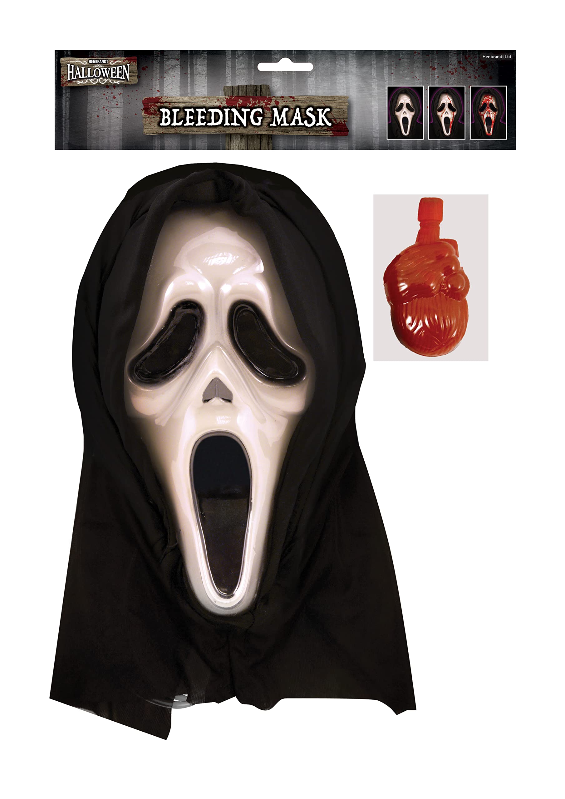 labreeze Bleeding Halloween Mask - Spine-Chilling Horror for Costume Enthusiasts