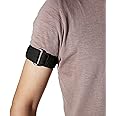 JNXQWE Universal Elastic Adjustable Sport Armband Strap for All Models of iPod with Silicone or MP3 or Leather Case and Multifunctional Outdoor Arm Bag with Armband Slots (1-Pack, Black)