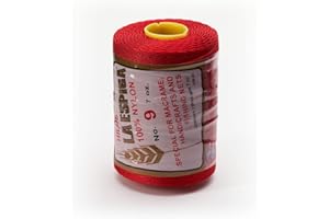 LA ESPIGA Espiga No. 9-100% Nylon Omega String Cord for Knitting and Crochet - 06 Red
