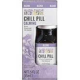 Aura Cacia Chill Pill Essential Oil Blend, 100% Pure Essential Oils - Aromatherapy for Diffusers, Relaxation, Massage | 0.5 Fl Oz (Pack of 1)