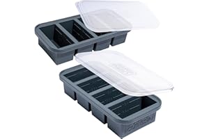 Souper Cubes 250mL/1 Cup Silicone Freezer Molds, Perfect for Storing Broth, Leftovers, Rice, Sauce and More, Silicone Soup Cu
