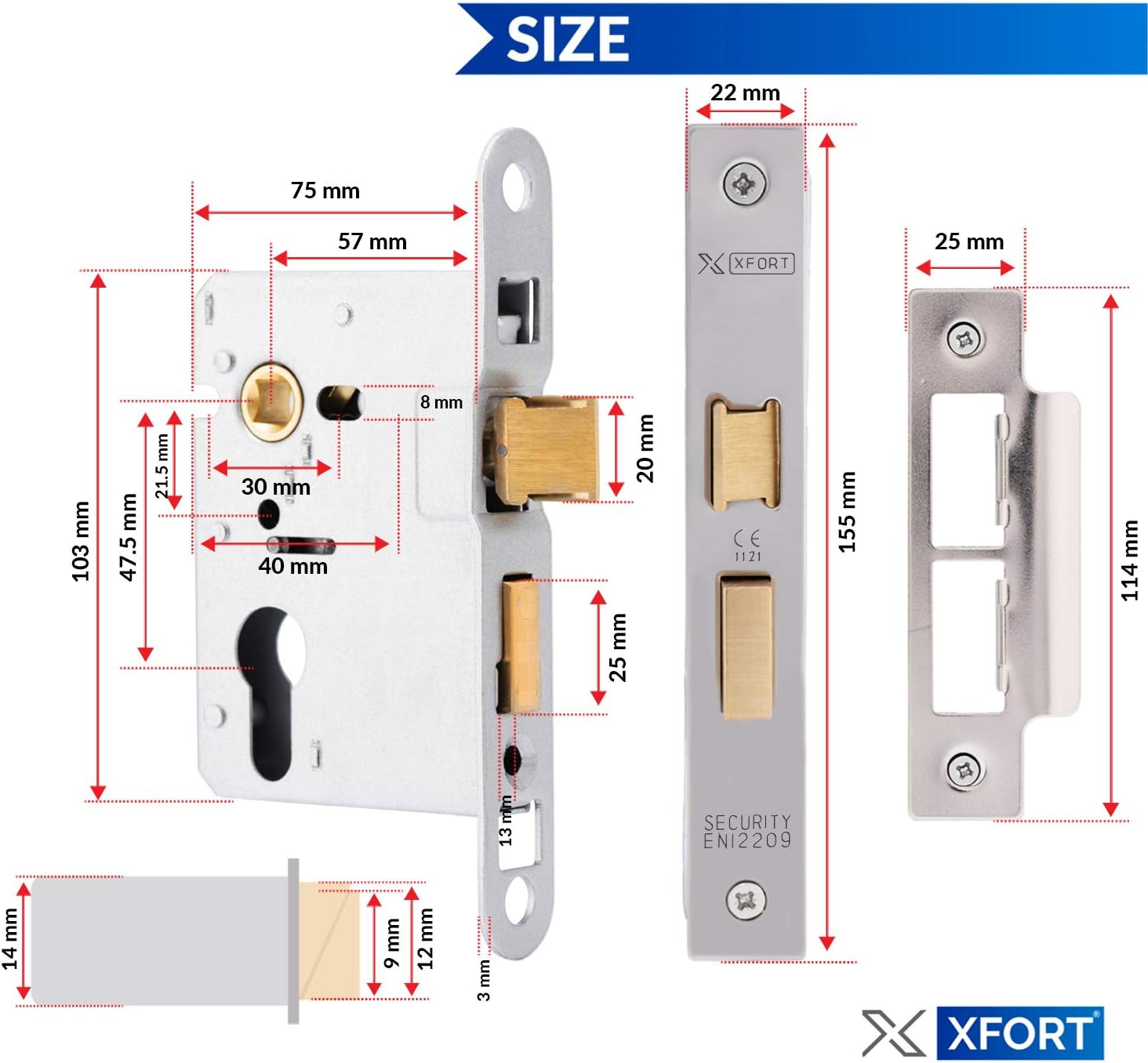 CE Approved and Fire Rated Protection. XFORT® Polished Chrome Bathroom ...