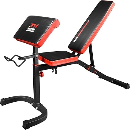 Trainhard Banc De Musculation Incline Avec Poudrage Curl Option Halteres Courbees Et Halteres Courtes Poids Jusqu A 90 Kg Banc De Musculation Sans Haltere Amazon Fr Sports Et Loisirs
