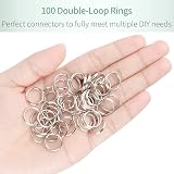 Uniclife 100 Pack 15mm Mini Split Jump Rings with Double Loops for Jewelry view 3