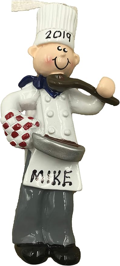 Amazon Com Personalized Chef Cook Male Christmas Ornament 2019
