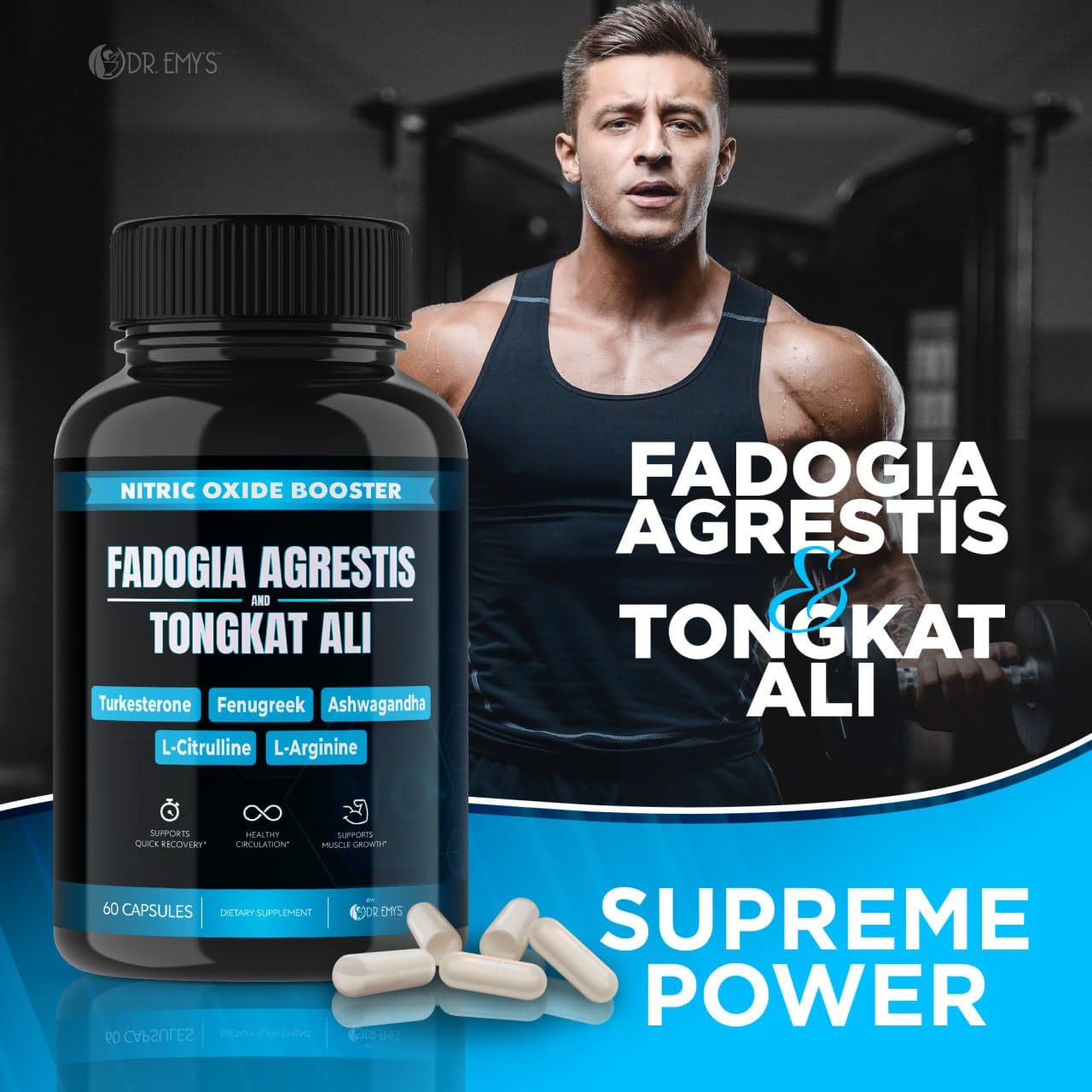 (2 Pack) Tongkat Ali Fadogia Agrestis Nitric Oxide Ashwagandha