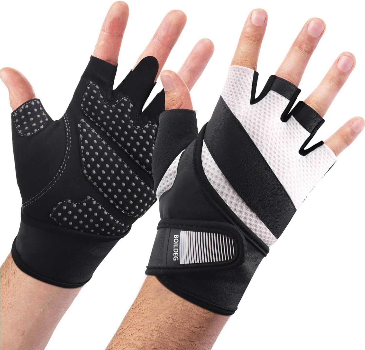 Boildeg Gym Gloves for Men and Women, Anti-Slip Fitness Gloves with Excellent Grip, Weight Lifting Gloves for Fitness, Training, Climbing, Kettlebell, Dumbbel