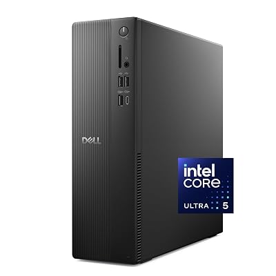 Dell Slim Desktop ECS1250 - Intel Core Ultra 5-225 Processor, UHD Graphics, 16GB Memory, 512GB M.2 SSD, 3.0 SD Card Reader, Wired Keyboard and Mouse, Windows 11 Home, Onsite+Migrate Service