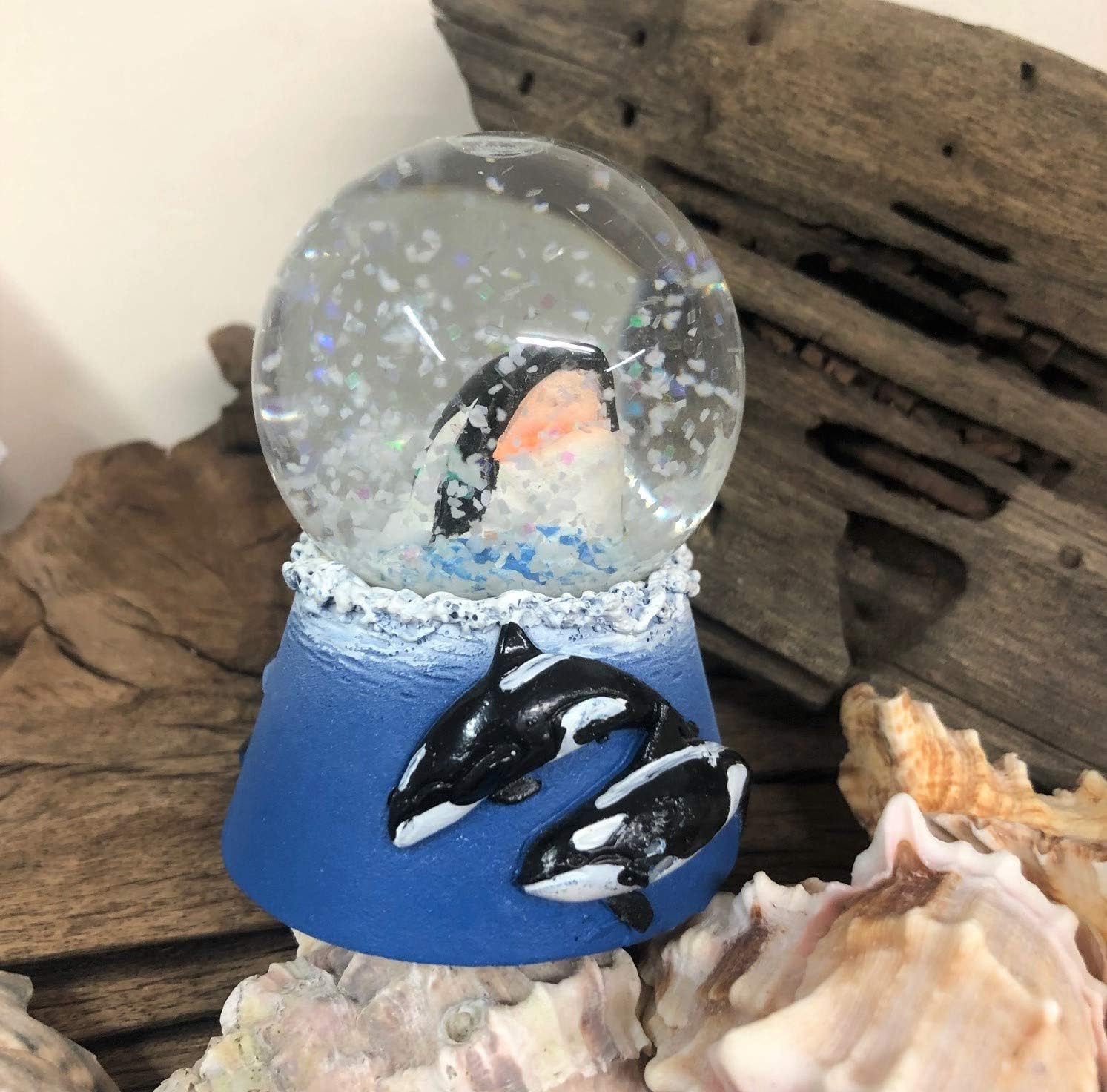 Mezzaluna Gifts Orca Whale Coastal Mini Water Ball Ocean Snow Globe