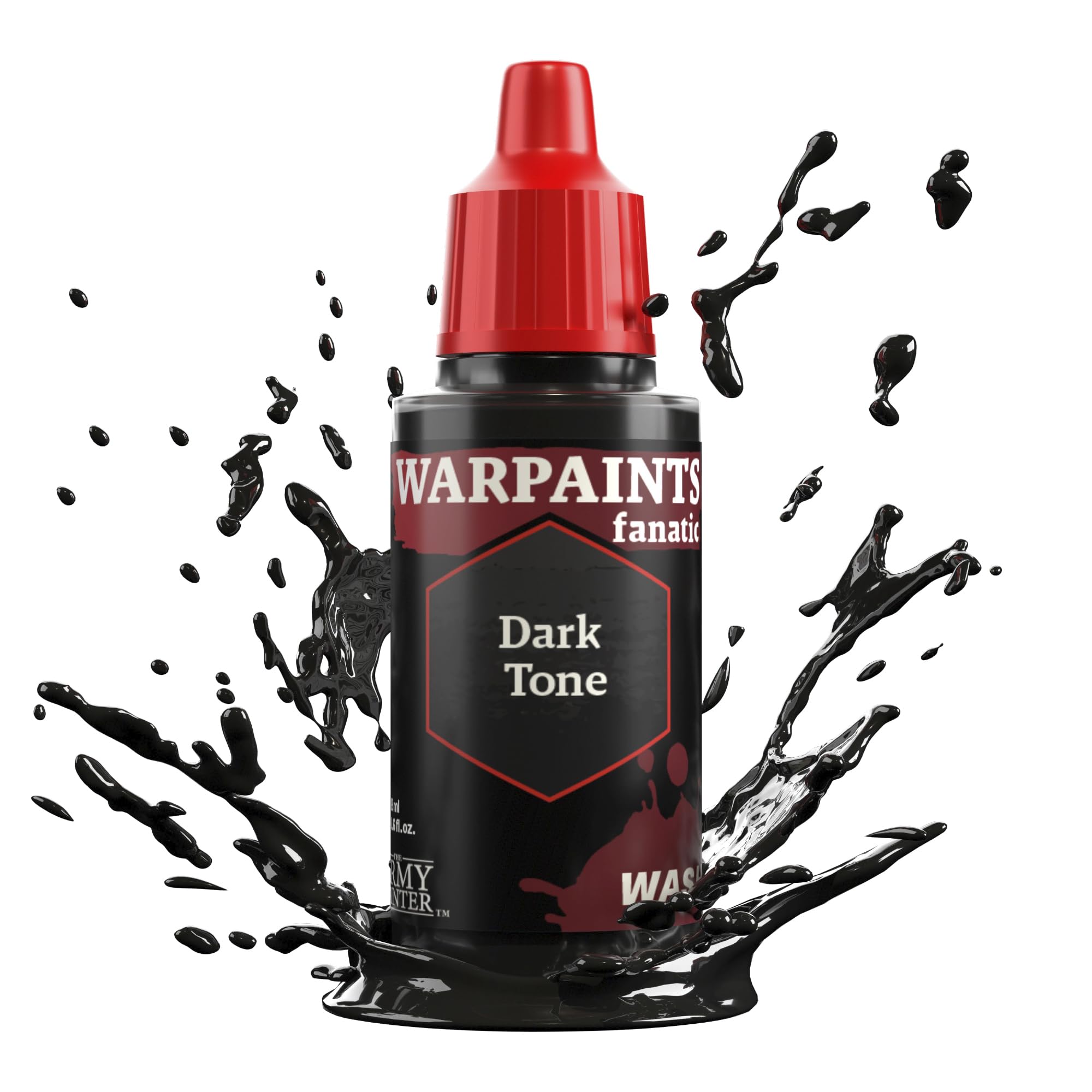 The Army Painter, Warpaints Fanatic Washes Dark Tone Single Acrylics, Miniature Hobby Painting, Quality Paint for Miniature Wargaming