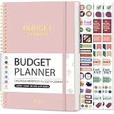 Taja Budget Planner, Undated Budget Book with Expense Tracker, 6.9" x 9.9" | Monthly Budget Planner Bill Organizer, Account Book to Track Money and Finances, 150 Pages, Pink