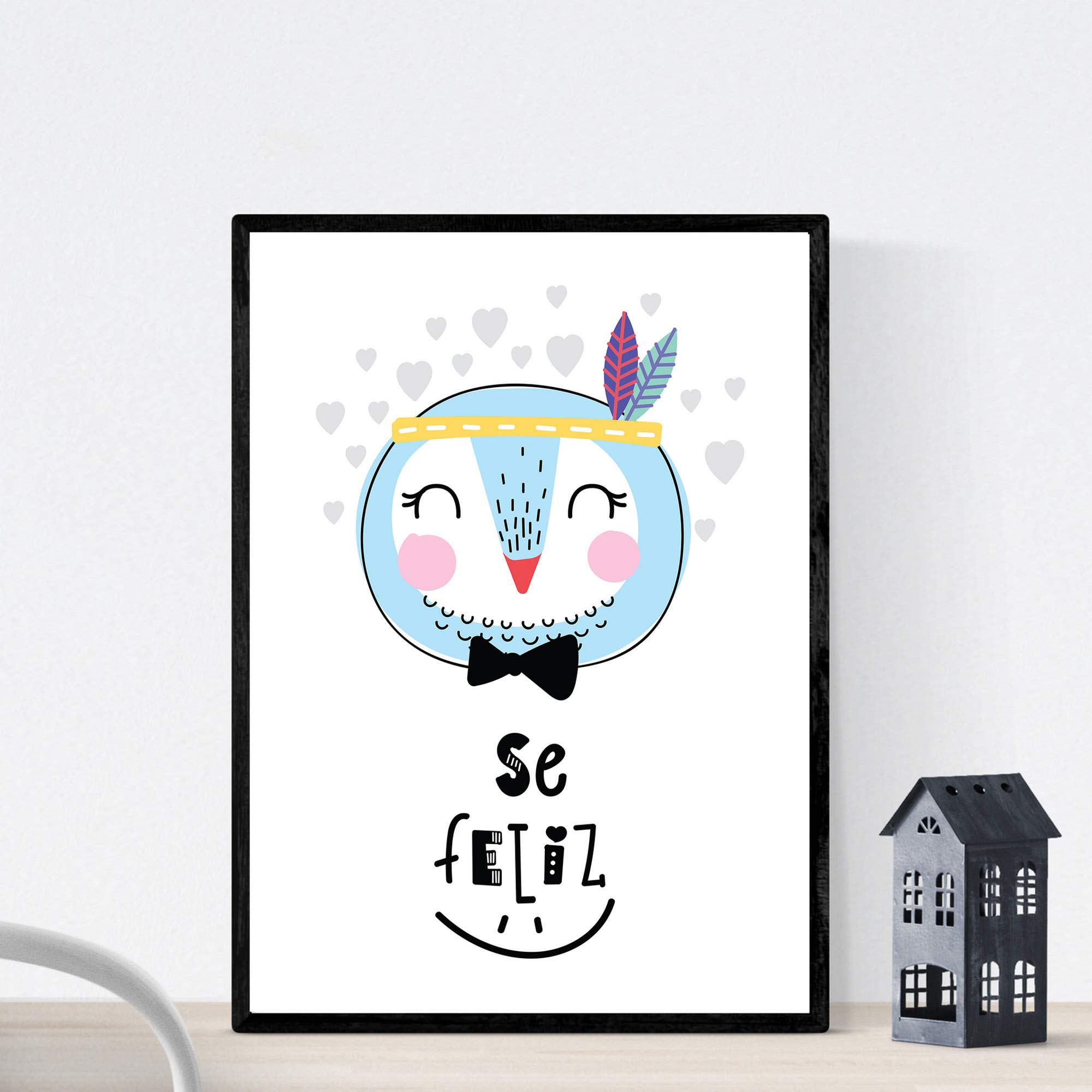 Nacnic Educational film poster size A3 Without frame happy