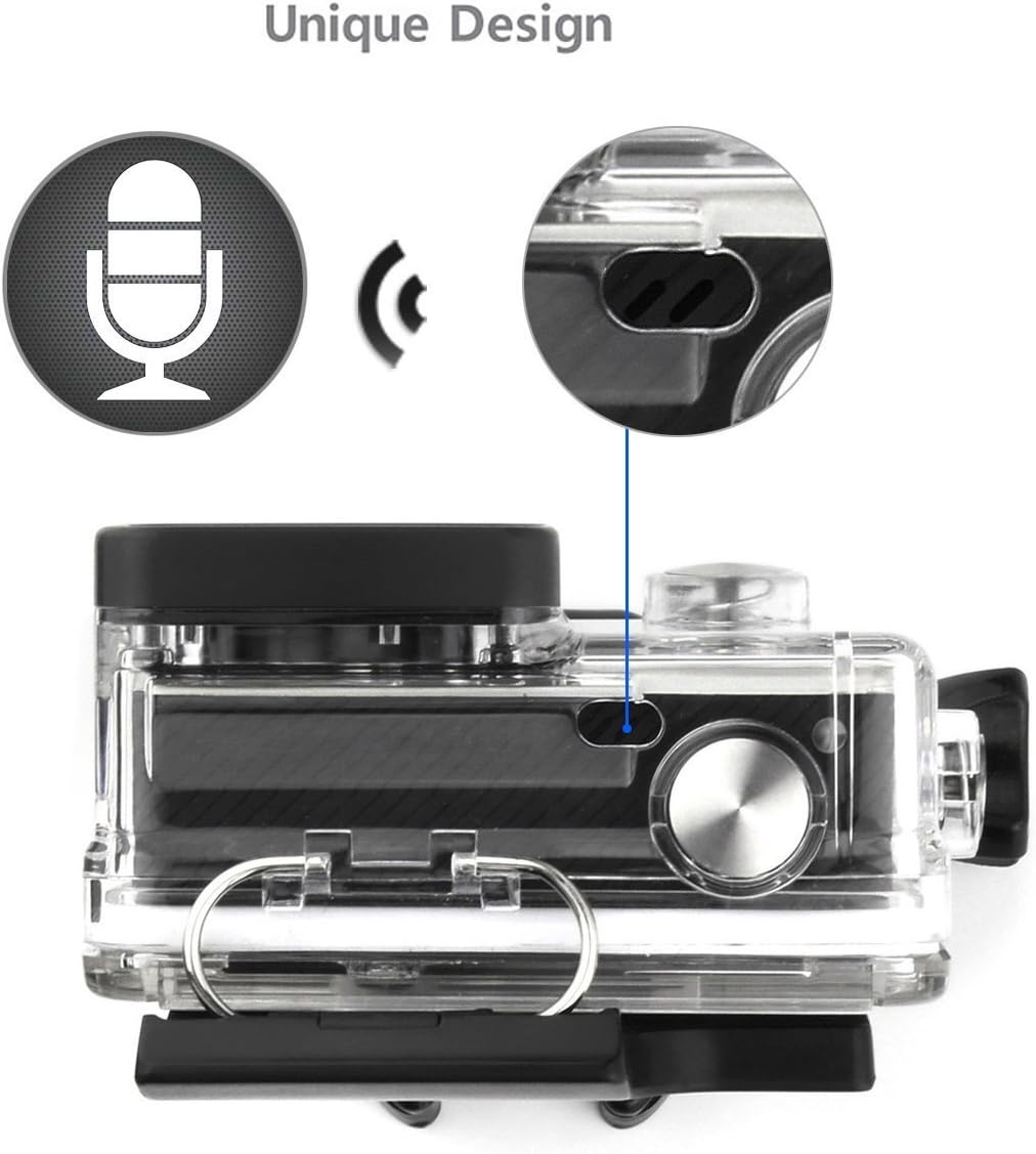 SOONSUN Skeleton Case for GoPro Hero 4, Hero 3+, Hero 3, Side Open Frame Housing with Touch Backdoor - Image 5