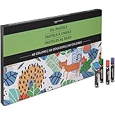 鶹 Basics Soft Oil Pastels Set for Artists, Beginners, Students, Teachers, 48 colors