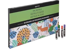 �鶹�� Basics Soft Oil Pastels Set for Artists, Beginners, Students, Teachers, 48 colors