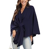 Moss Rose Womens Elegant Shawl Wraps Soft Open Front Poncho Sweater for Spring Fall Winter