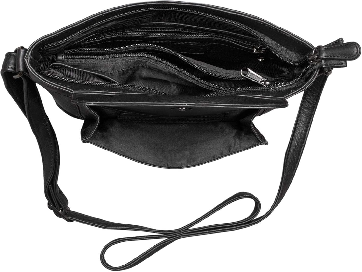 STILORD "Paula" Saddle Bag Women Leather Vintage Shoulder Bag for Ladies Evening Handbag Elegant Crossbody Bags in Genuine Leather Colour:Black - Image 5