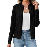 Halife Womens Zip Up Cardigan Sweaters Long Sleeve Lightweight Casual Zipper Knitted Sweatshirts Jacket