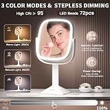 CHICLEW 9.5in LED Makeup Mirror Dual-Sided 1X/10X 3 Color Modes view 4