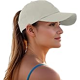 Epsoco Criss Cross Ponytail Baseball Cap for Women Adjustable High Messy Bun Trucker Hats Quick Drying Mesh PonyCap