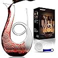 YOXSUNY Wine Decanter Upgraded Swan wine Decanters 1.7L Hand-Blown Crystal Carafe-Enhances Red Wine Flavor, Lead-Free & Elegant Design,Gift for Wine Connoisseurs.