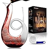 YOXSUNY Wine Decanter Upgraded Swan wine Decanters 1.7L Hand-Blown Crystal Carafe-Enhances Red Wine Flavor, Lead-Free & Elegant Design,Gift for Wine Connoisseurs.