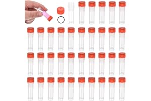 PATIKIL 1mL Plastic Cryogenic Vial, 36Pcs Frozen Test Tube Graduated Vial Container Storage Screw Cap for Lab Laboratory Scie