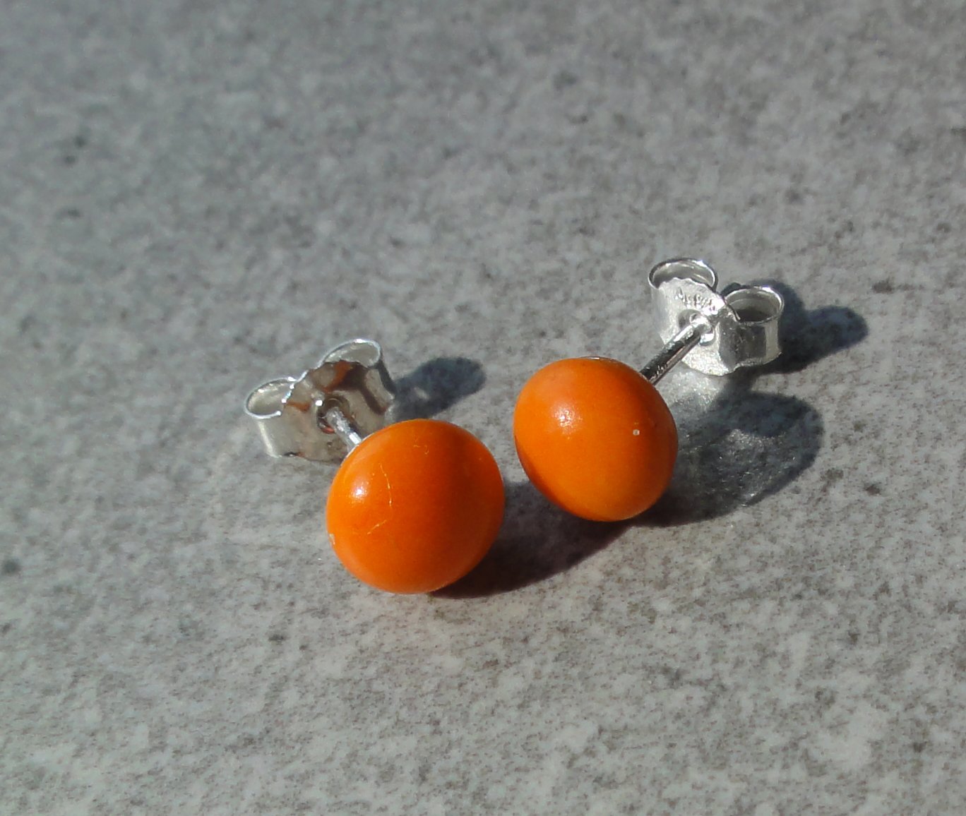 Orange stud earrings Clearance
