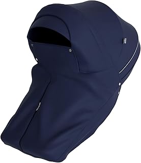 STOKKE® Kinderwagen Windschutz - Die wasserabweisende, winddichte Außenhaut beschützt Ihr Kleines vor Wind und Wetter - weiches&amp;wärmedämmendes Innenfutter für extra Behaglichkeit - Farbe: Deep Blue