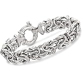 Ross-Simons Italian Sterling Silver Large Byzantine Bracelet
