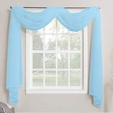 Megachest Tailored Voile Window Scarf Pelmet 56x197 26 Color Choices