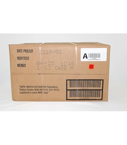 Amazon.com: USA MRE Full Case A, 12 Meals, Menus 1-12 | Full USA