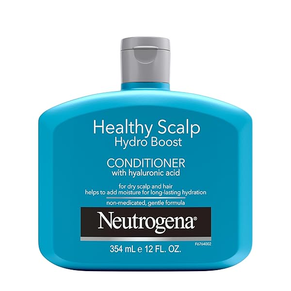 NEUTROGENA MOISTURIZING HEALTHY SCALP HYDRO BOOST CONDITIONER FOR DRY HAIR AND SCALP, WITH HYDRATING HYALURONIC ACID, PH-BALANCED, PARABEN & PHTHALATE-FREE, COLOR-SAFE, 12 FL OZ