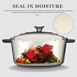 Overmont 26cm Enamelled Cast Iron Round Casserole Dish Lid Graphite Gray view 2