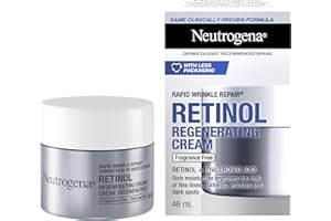 Neutrogena Anti Aging Retinol Face Cream with Hyaluronic Acid, Rapid Wrinkle Repair Regenerating Moisturizer, Fragrance Free,
