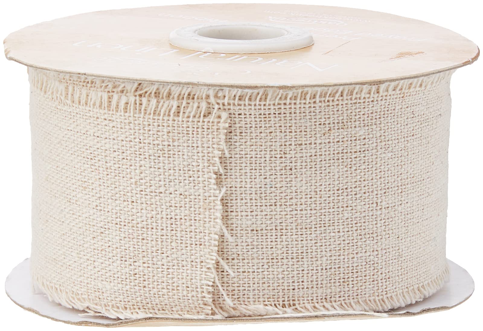 Eleganza Linen Frayed Edge 50mm x 10m Natural No.02,Beige