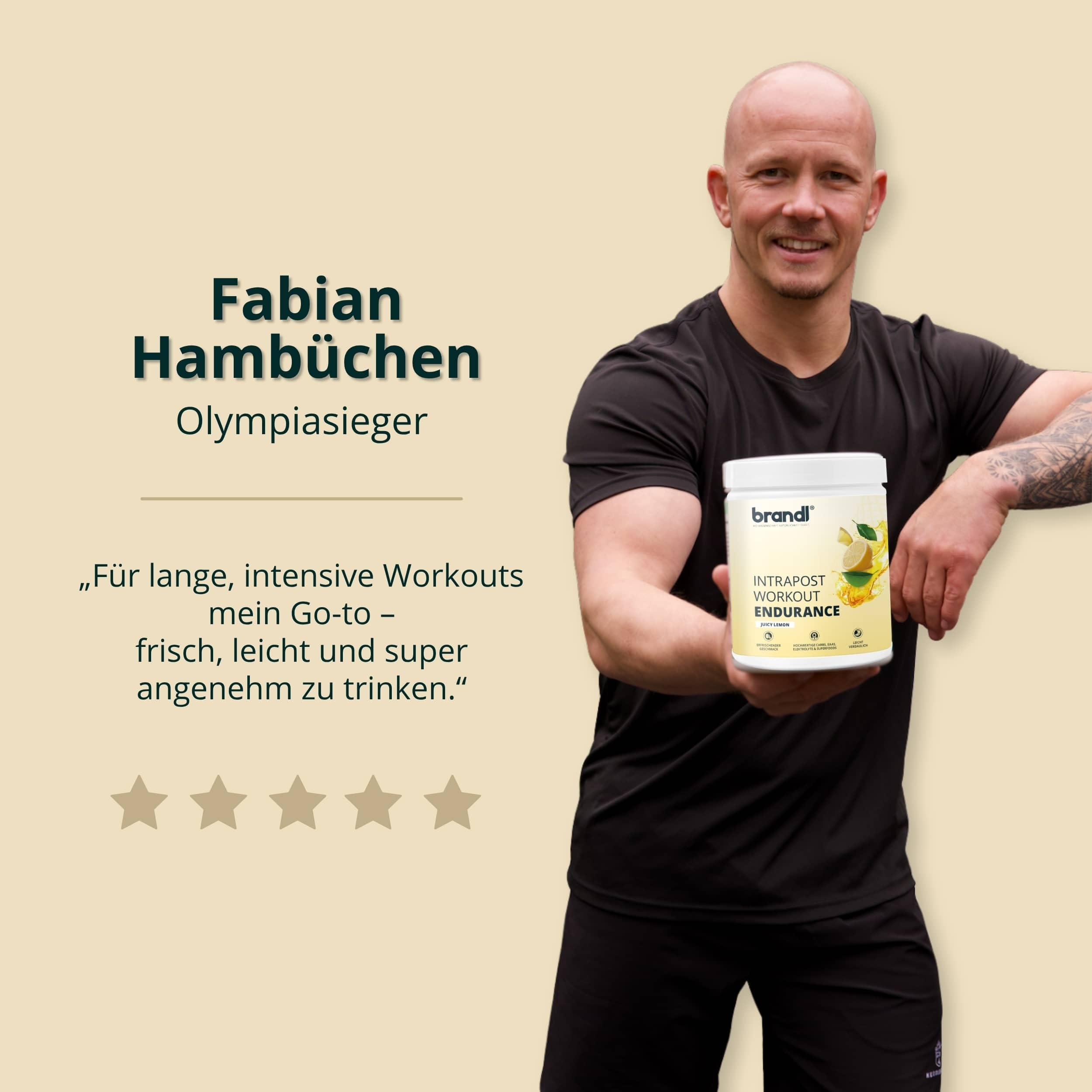 Sport all-in-One Ausdauer-Drink Endurance - hochwertige Elektrolyte, Kohlenhydrate, EAAs & Superfoods - Isotonisches Getränkepulver lemon by brandl® - Electrolytes, Eiweiß - 600g Intrapost Workout 4