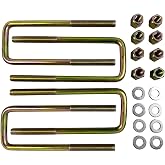 BST BSSP 4PCS Square U-Bolts 2.5" Wide Leaf Springs 8.75" Long Compatible with 1988-2019 Chevy Silverado GMC Sierra 1500 w/Hardware